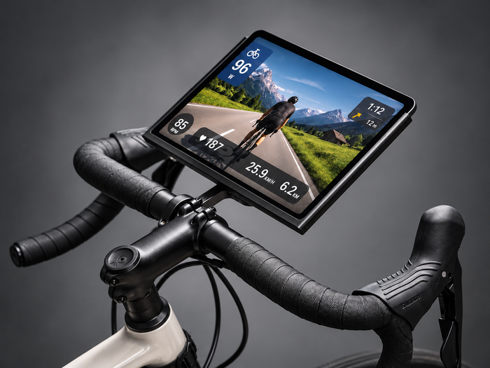 Tablet Halterung mit Ablage für Garmin, Wahoo & Bryton Mount – Smart Trainer & Indoor Cycling