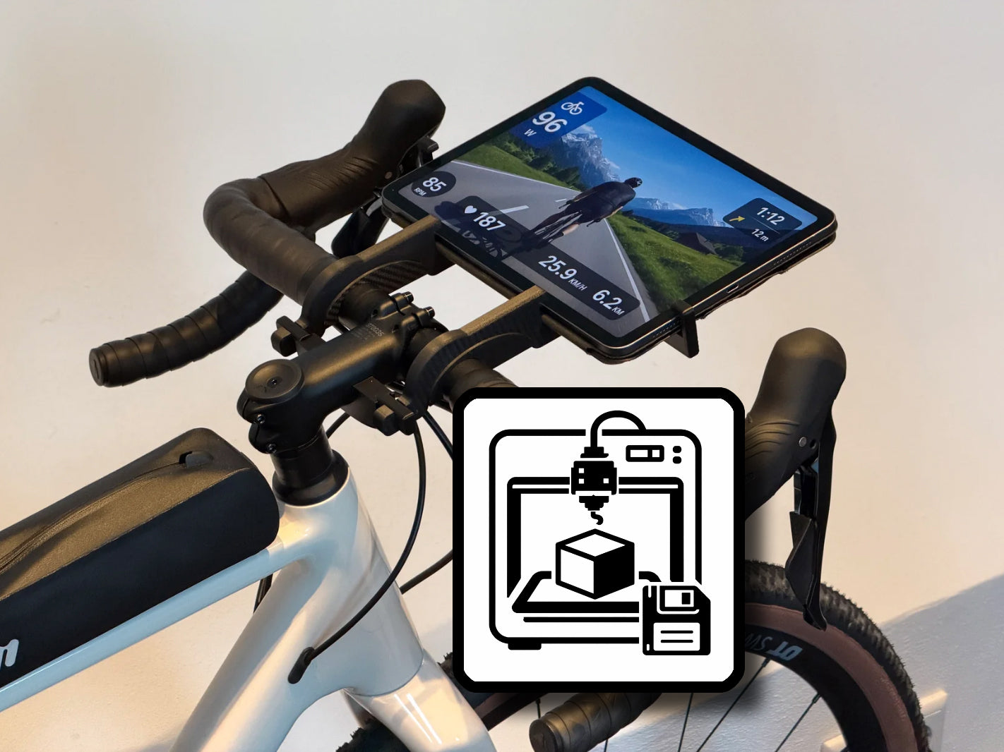 VeloView Lite - Smart Trainer / Indoor Cycling Tablet Halterung - digitaler Download für 3D Drucker